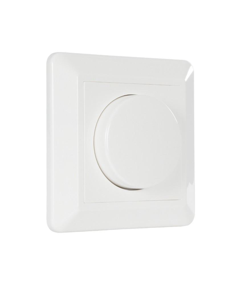 GloboStar® 999-0006 Ροοστάτης Dimmer Τοίχου LED AC100-240V 400W IP20 Μ8.4 x Π8.4 x Υ4.5cm